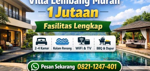 villa lembang murah 1 jutaan fasilitas lengkap