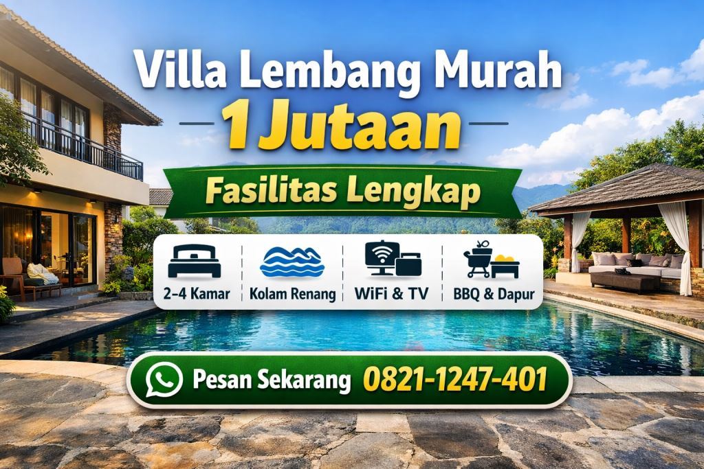 villa 2 kamar di lembang murah