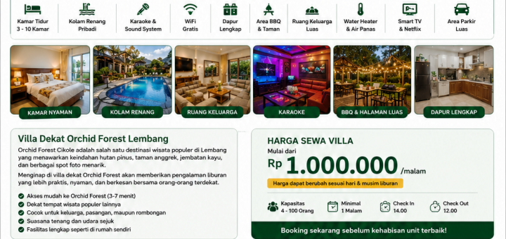 villa dekat orchid forest lembang